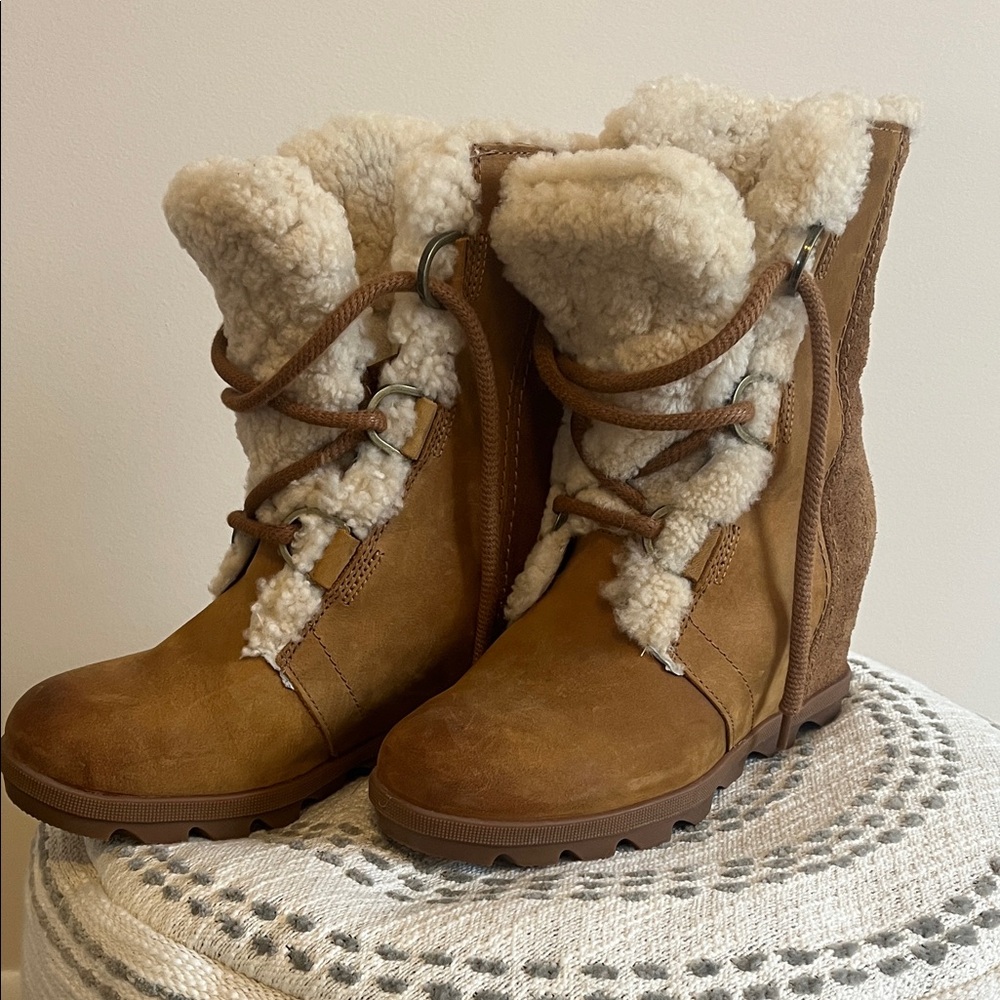 Sorel Shearling-Lined Wedges